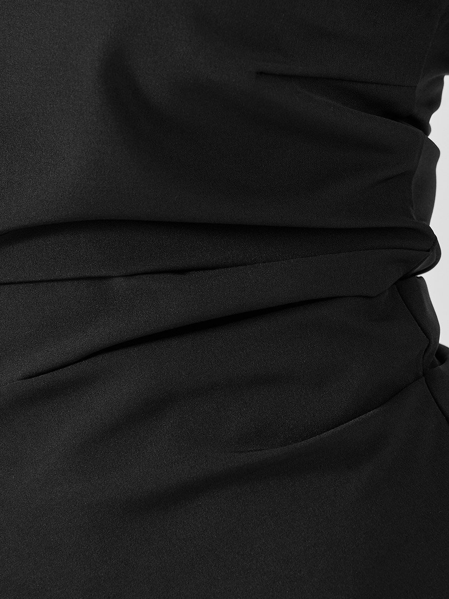 Bandeau Neck Asymmetric Hem Top