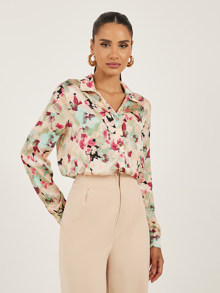 Floral Print Regular Fit Shirt