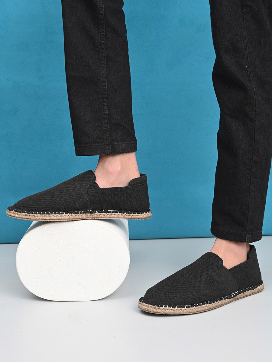 Jute Canvas Slip On Espadrilles