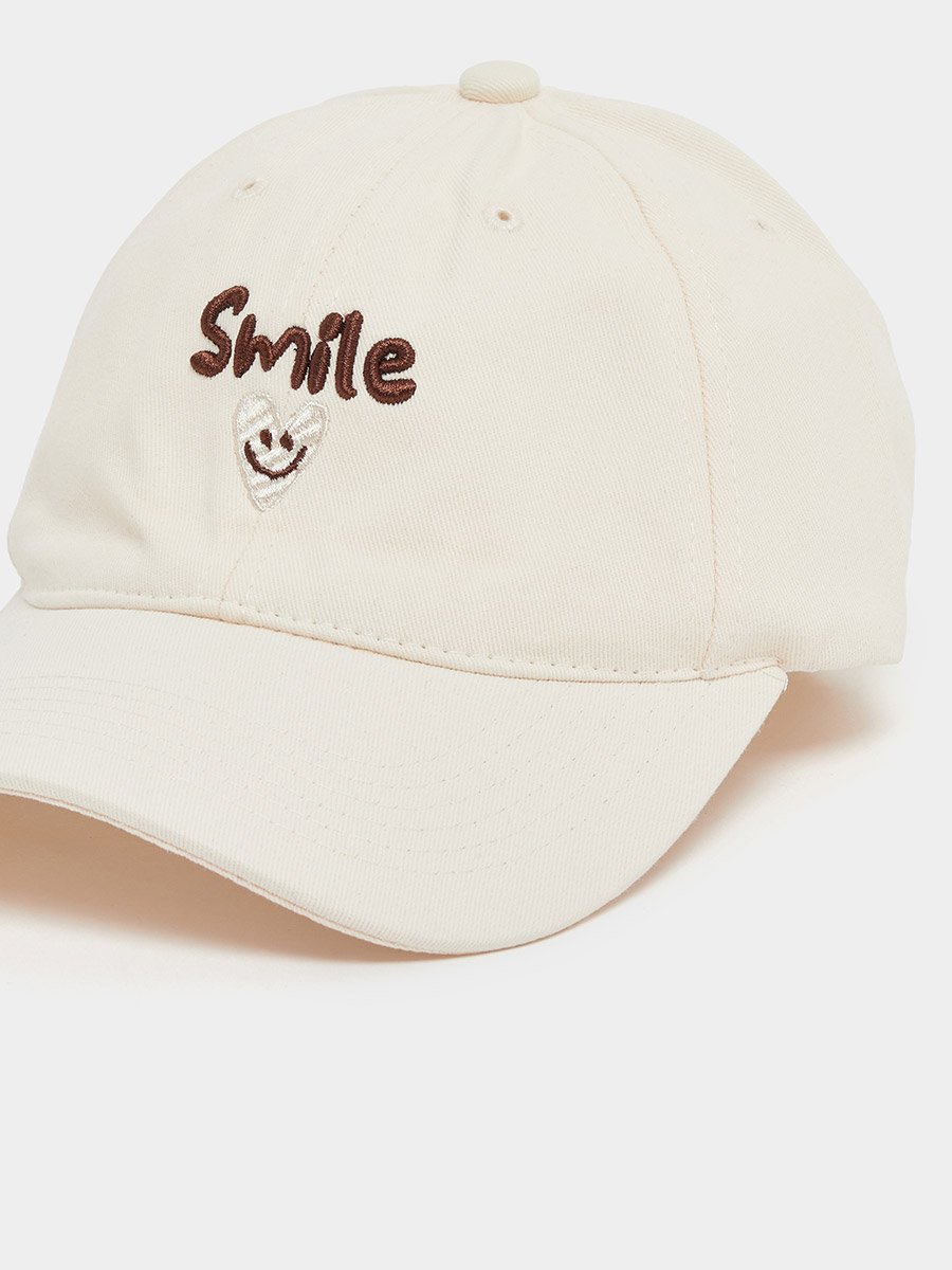 Smile Embroidery Baseball Cap 