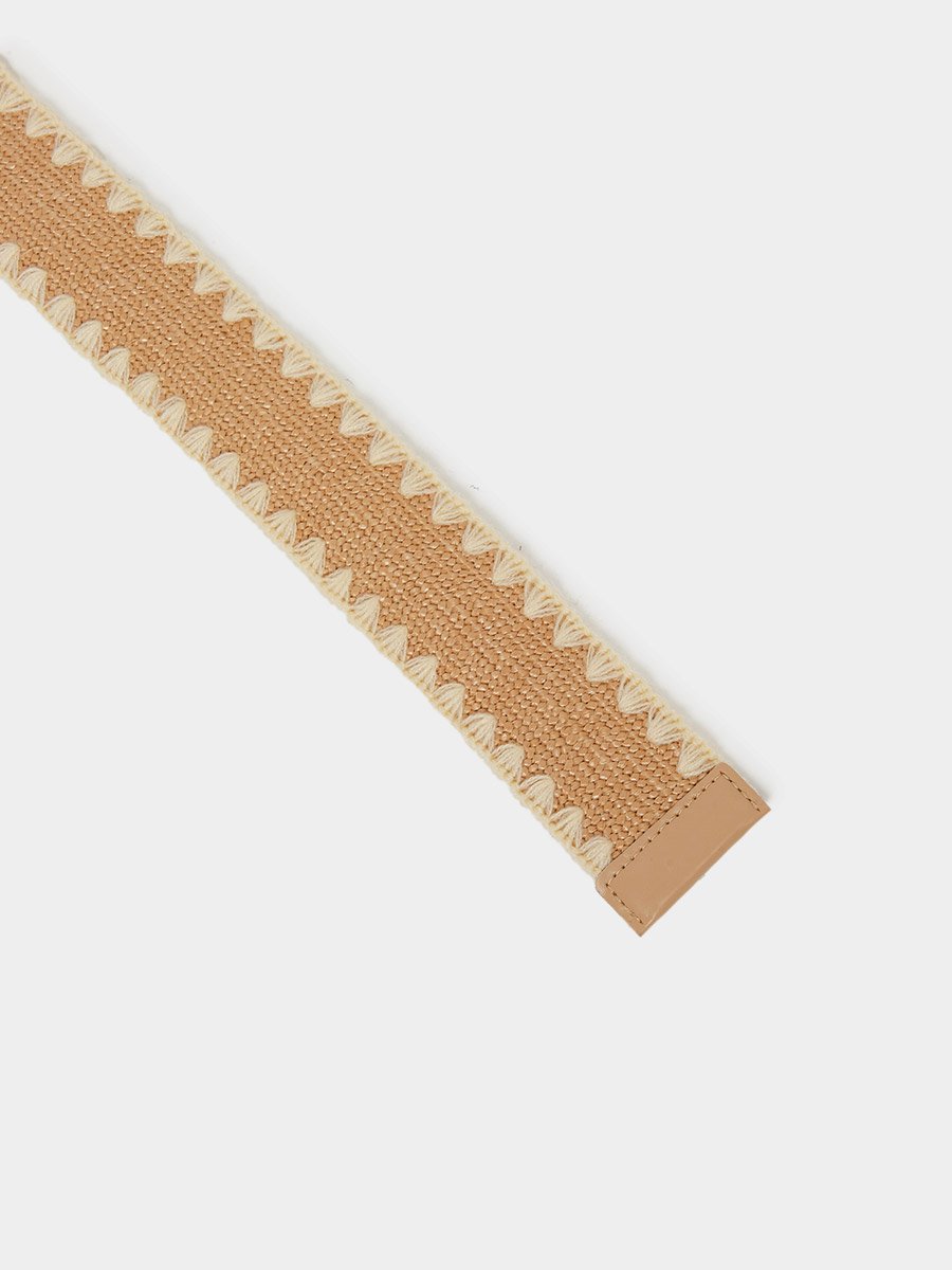 Two Tone Jute Straw Belt