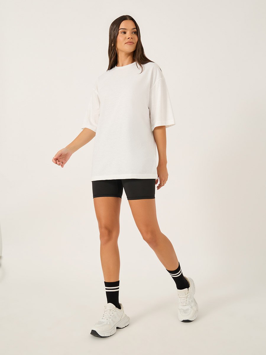 Slogan Print Short Sleeve Oversized T-Shirt