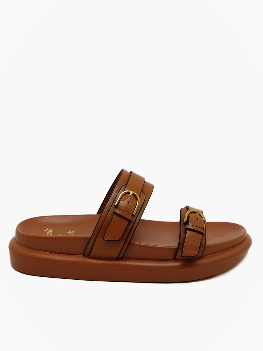 Comfort Double Buckle Flatform Sandals