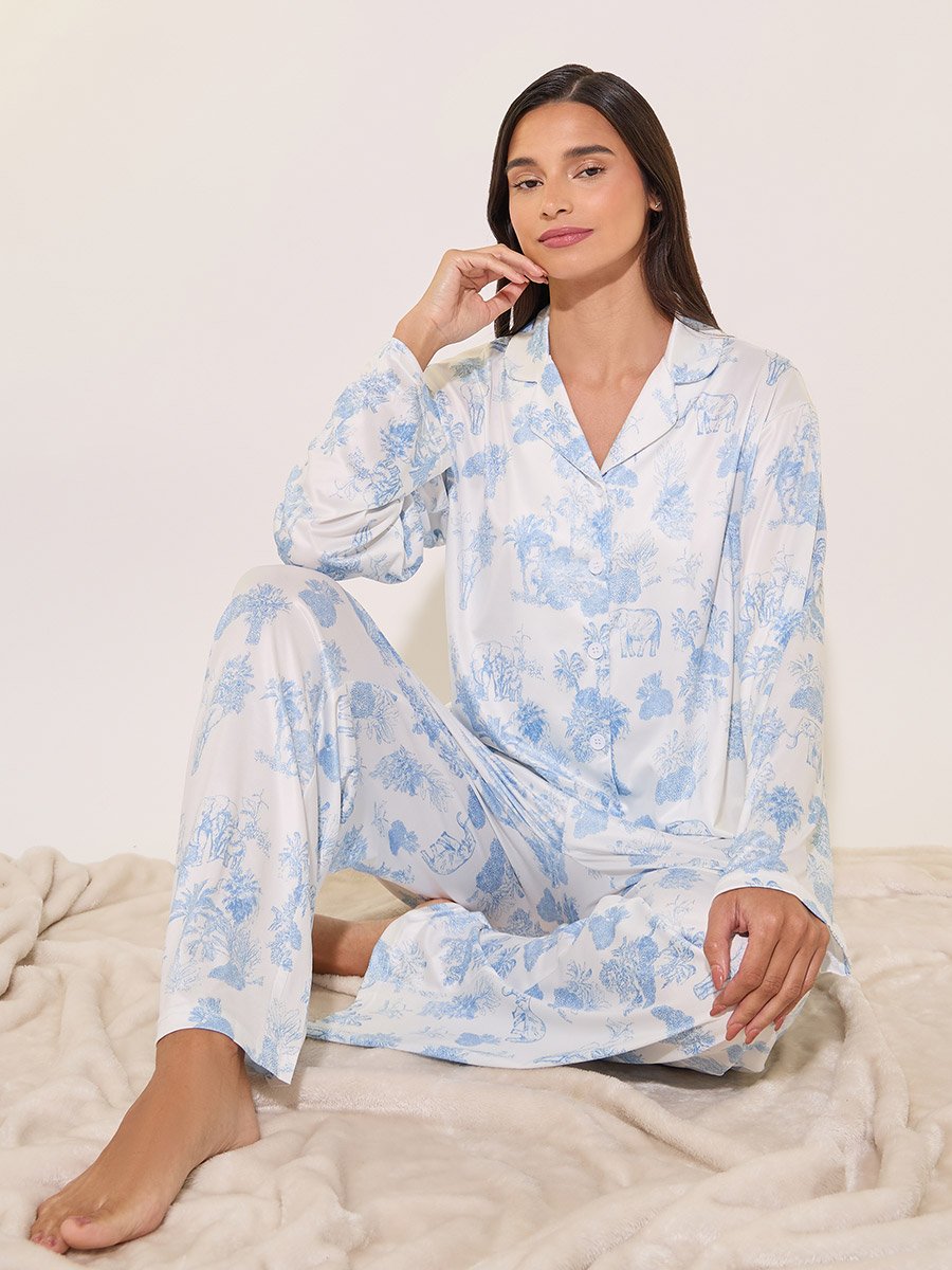 All-Over Print Shirt and Pyjama Set
