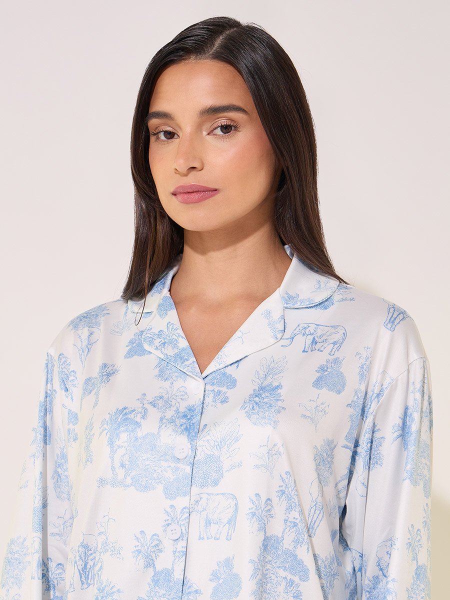 All-Over Print Shirt and Pyjama Set