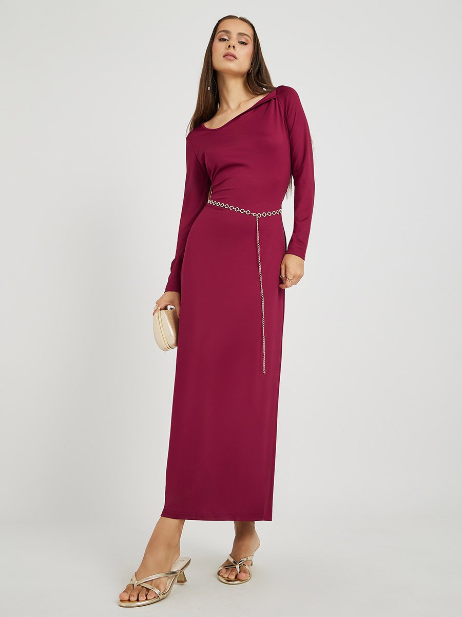asymmetric chain-print midi dress asymmetric chain-print midi dress Asymmetric Midi Dress  With Adaline