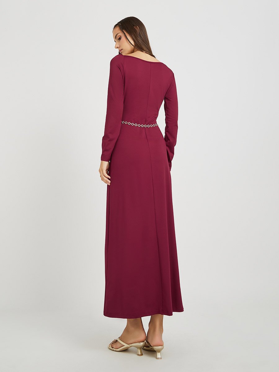 asymmetric chain-print midi dress DAISY CHAIN ASYMMETRIC HEM SLIP DRESS