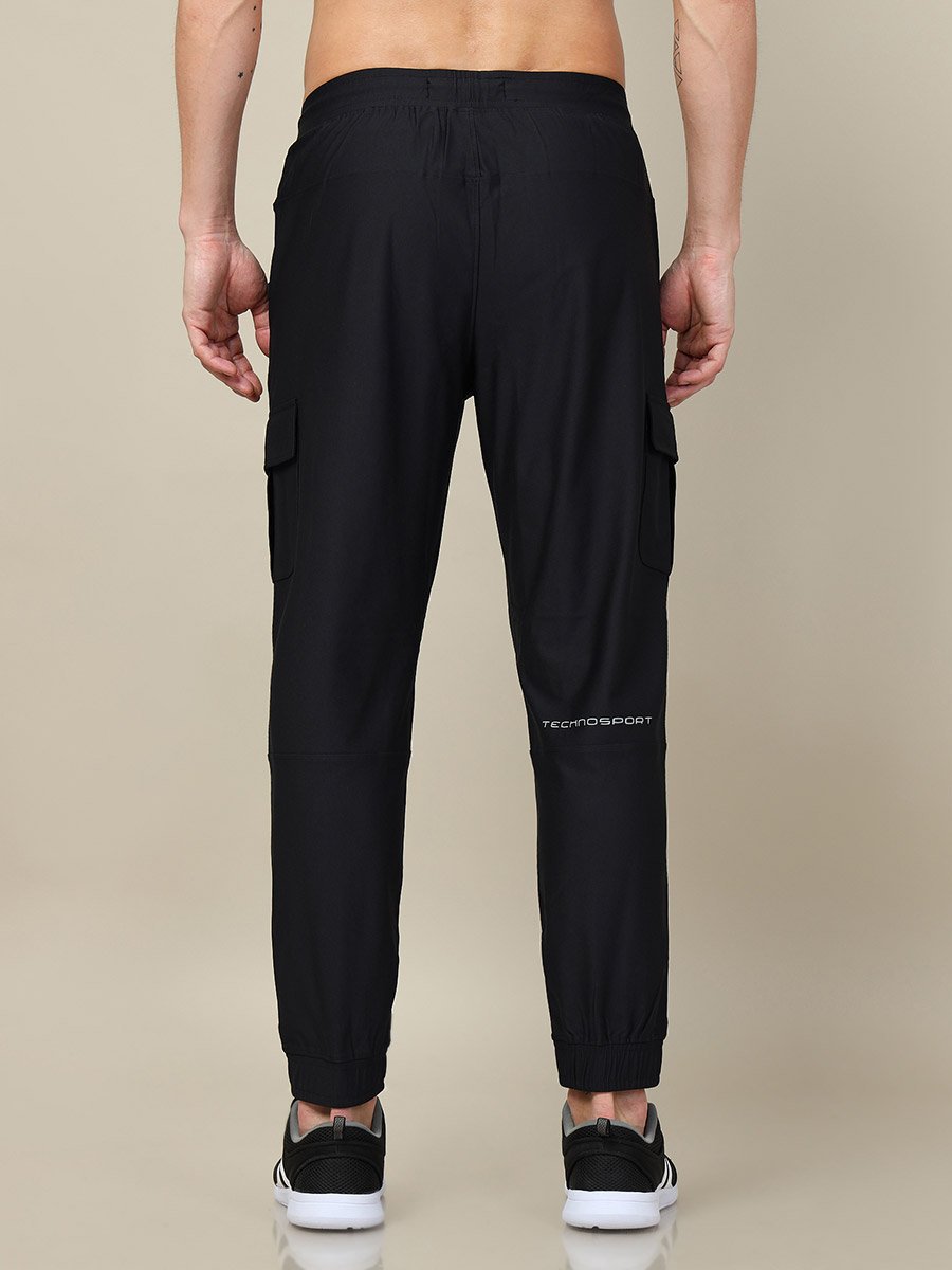 Men Solid Slim Fit Cargo Track Pants with DURACOOL+