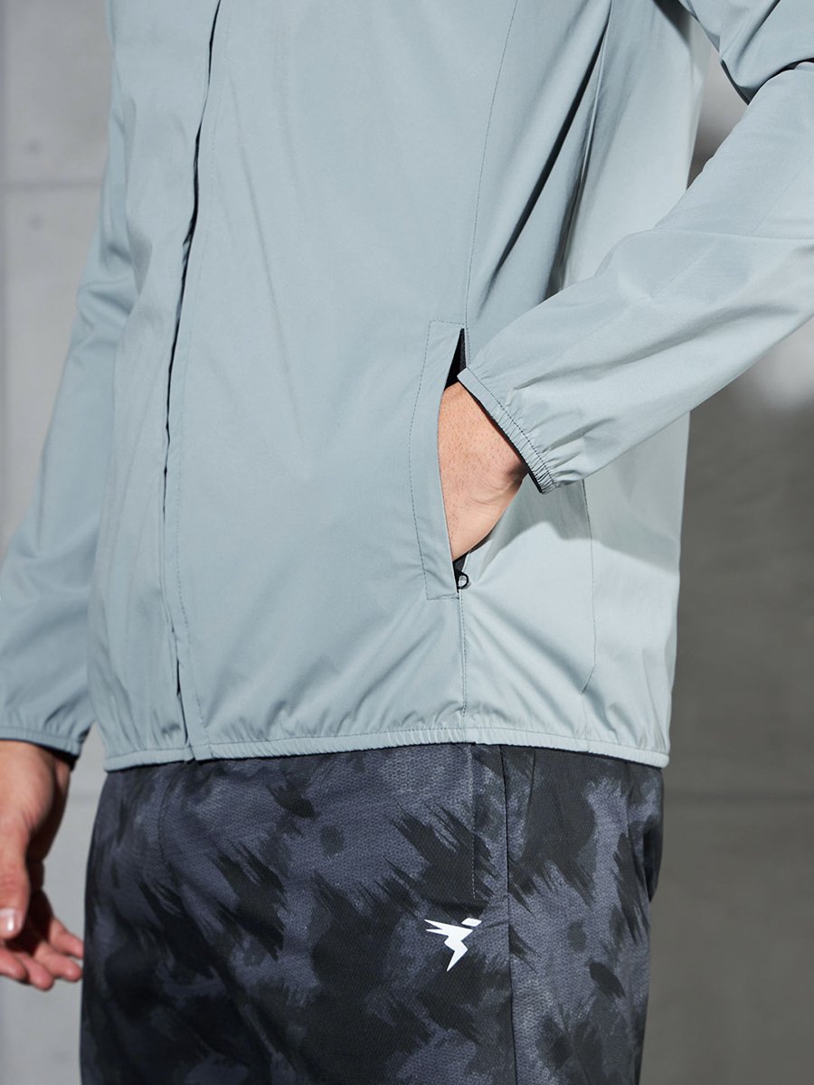 Solid Hooded Zipper Jacket