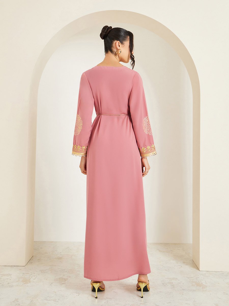 knee length dresses for ladies Abaya Saudi Arabia Black Eid Dress for Women Muslim