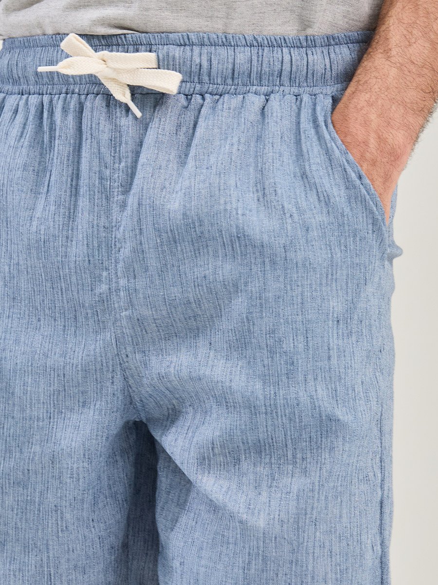 Plain Relaxed Fit Shorts with Turn-Up Hem