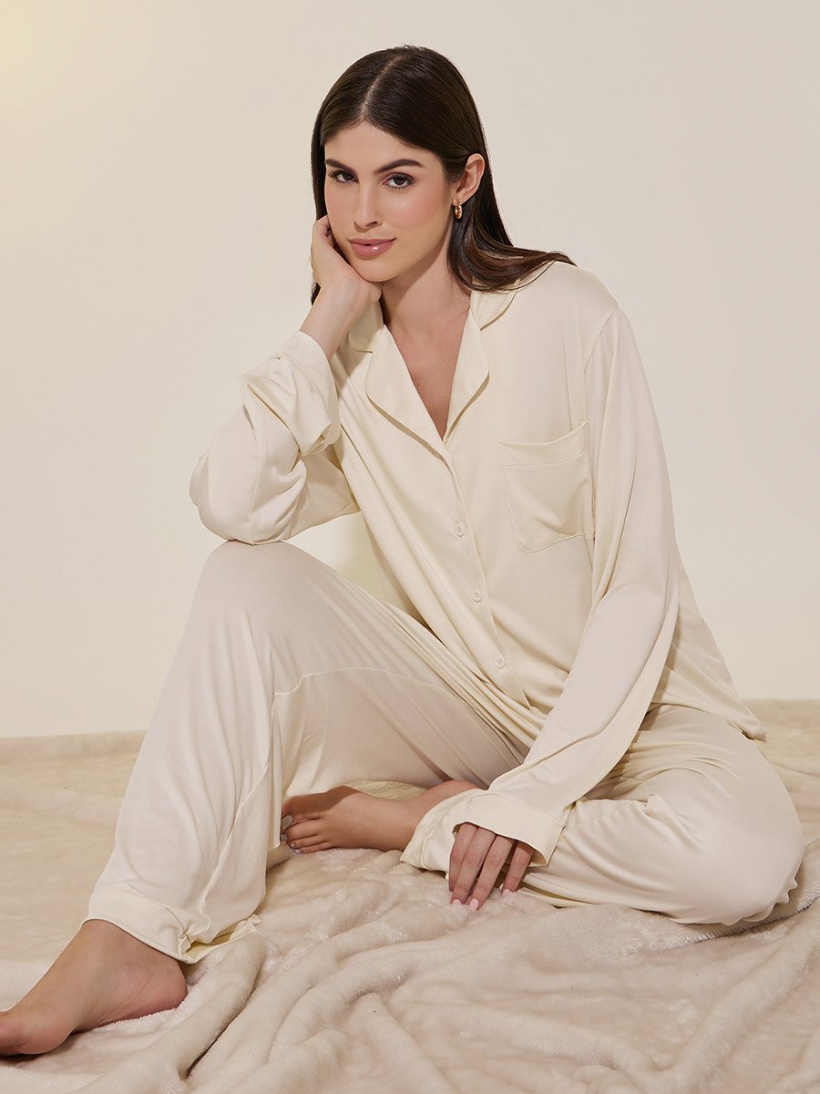 Solid Pocket Detail Shirt and Straight Pants
