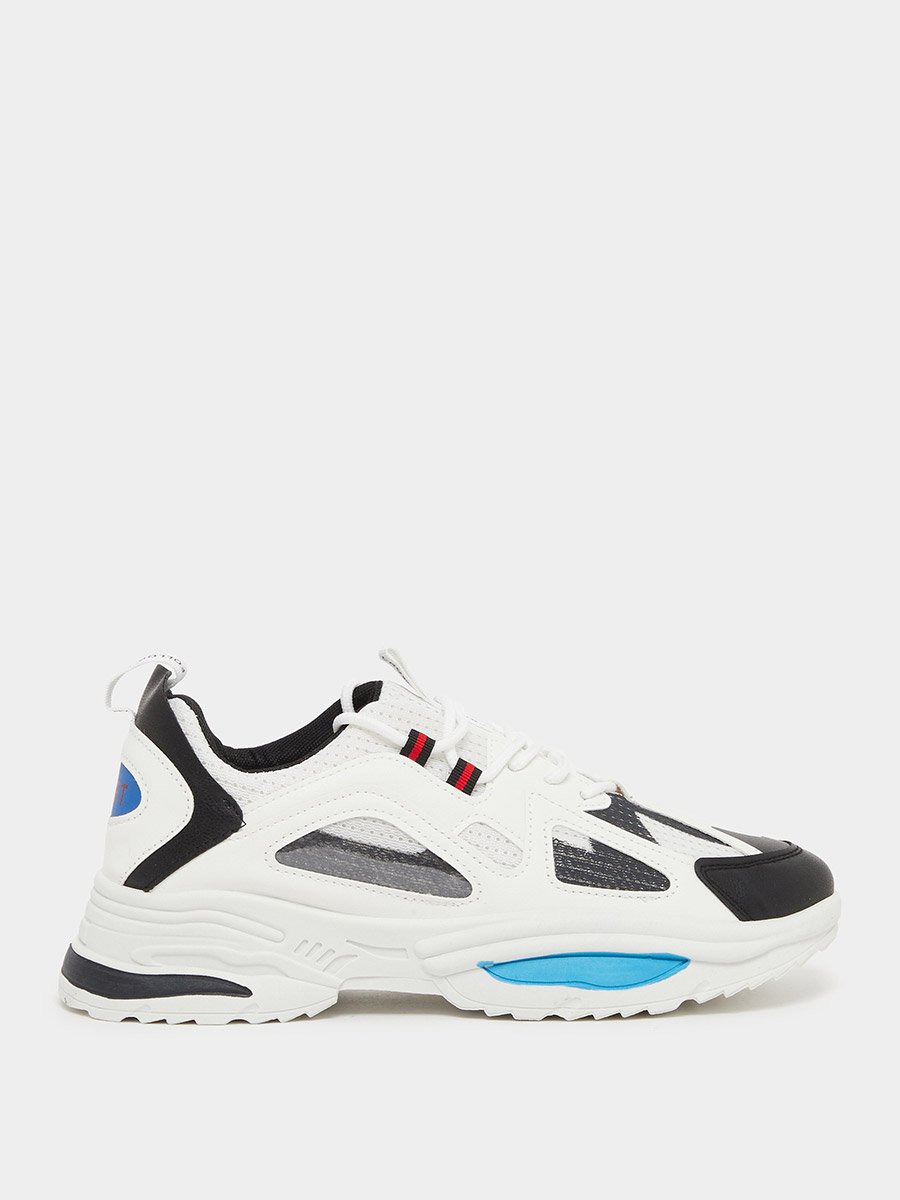 Chunky Sole Color Block Lace Up Sneakers