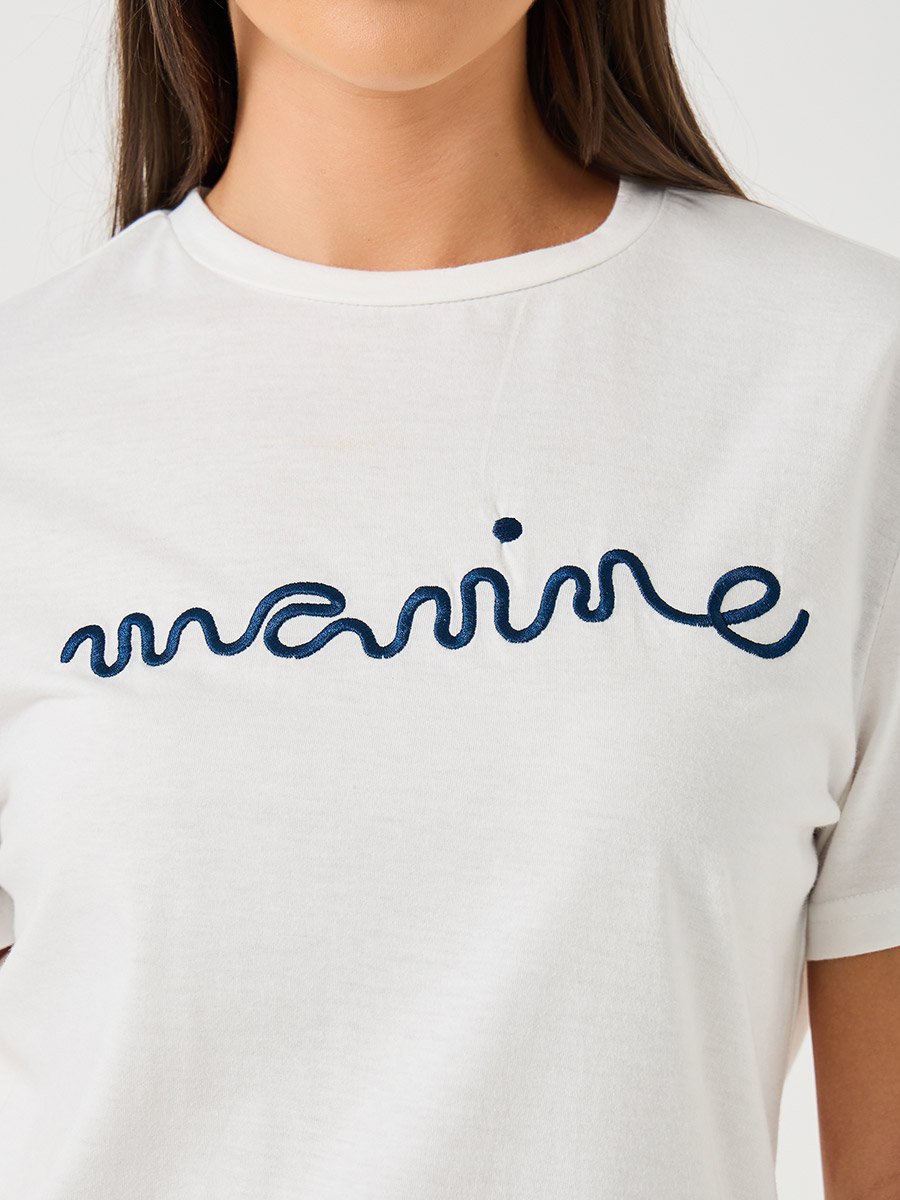 3D Embroidered Short Sleeve Regular Fit T-Shirt