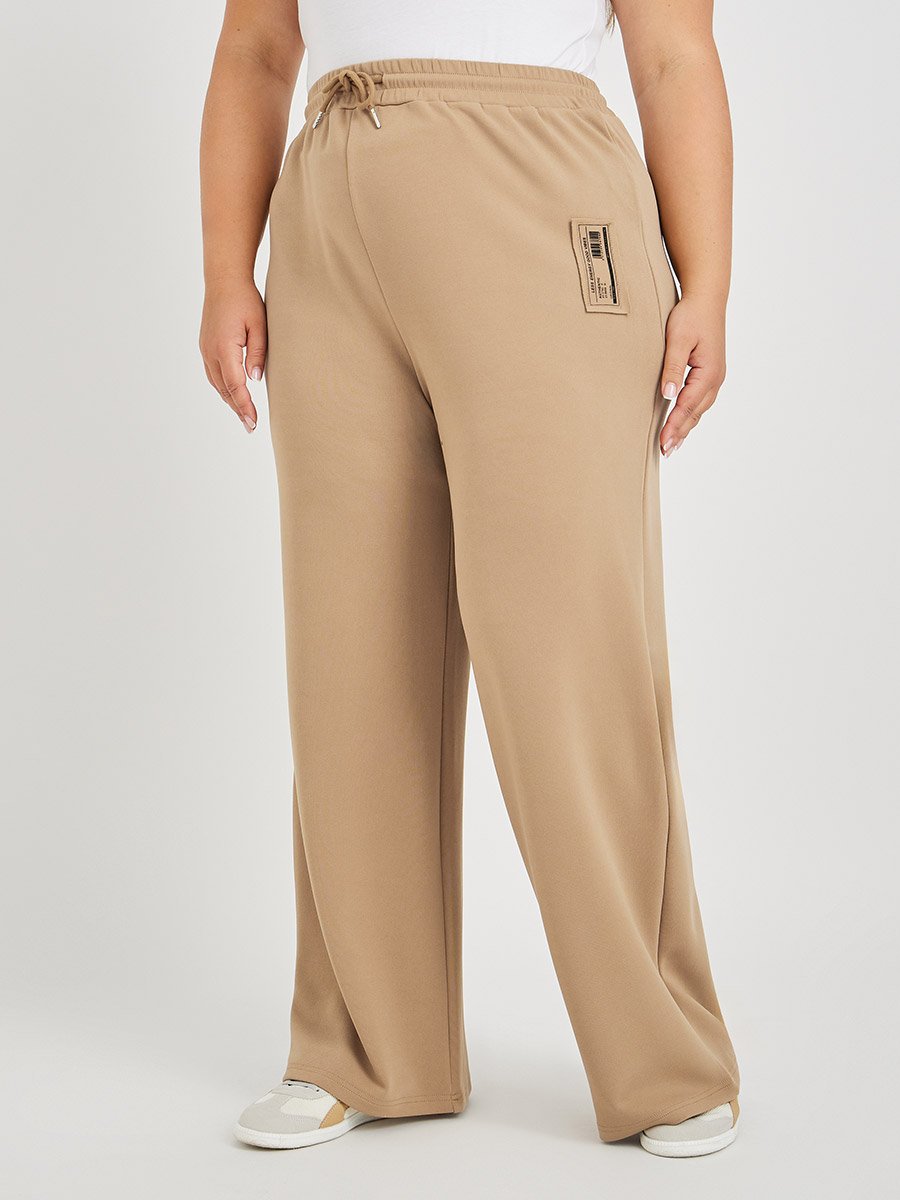 Plus Size Wide Leg Joggers with Drawstring