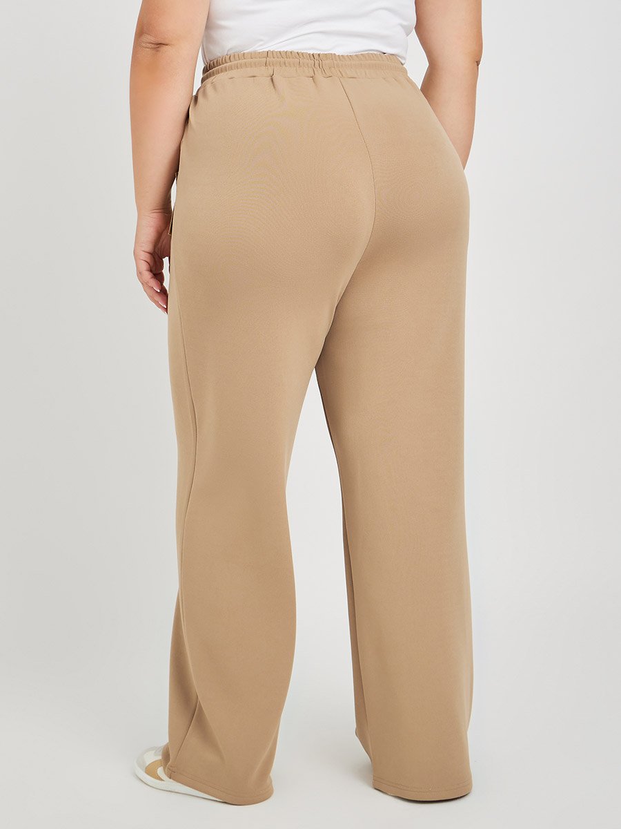 Plus Size Wide Leg Joggers with Drawstring