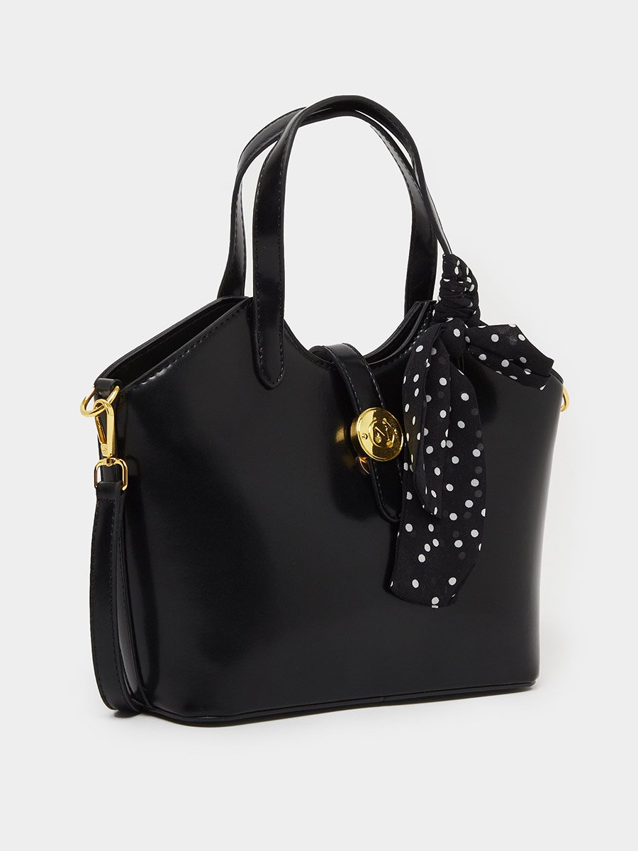 Ribbon Shoulder Bag with Dual Handle