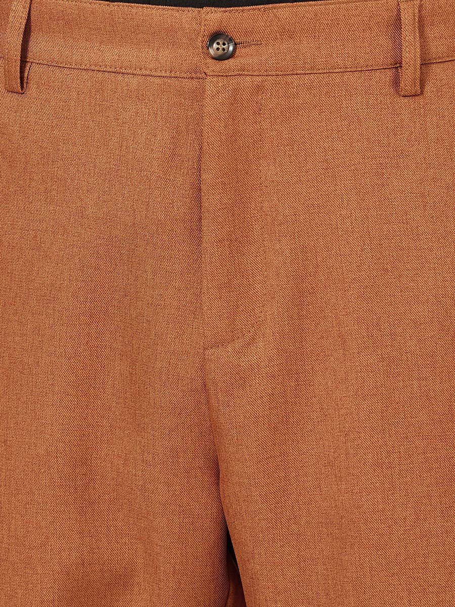 Solid Turn-Up Hem Bermuda Shorts