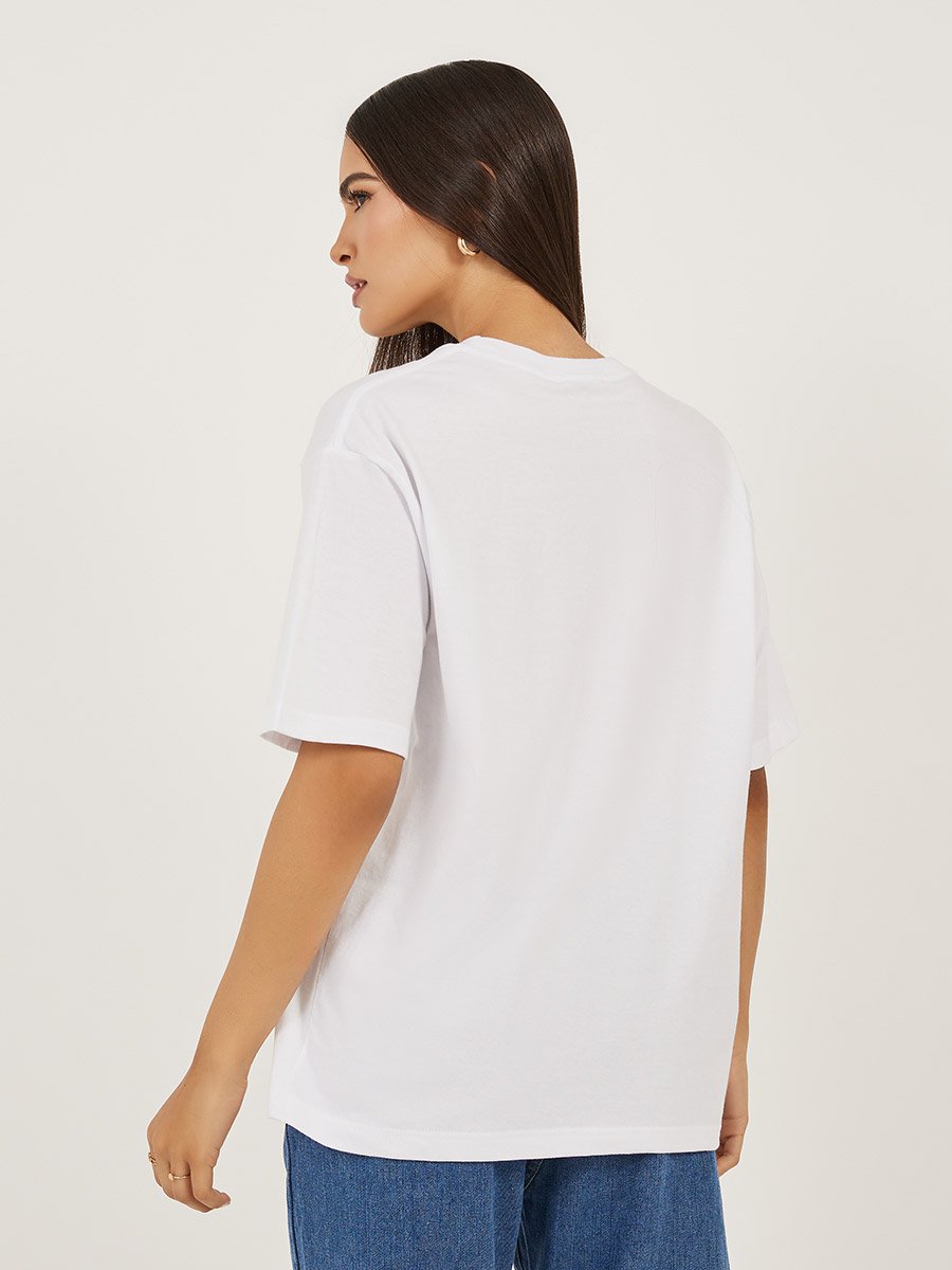 Graphic Print Short Sleeve Oversized T-Shirt