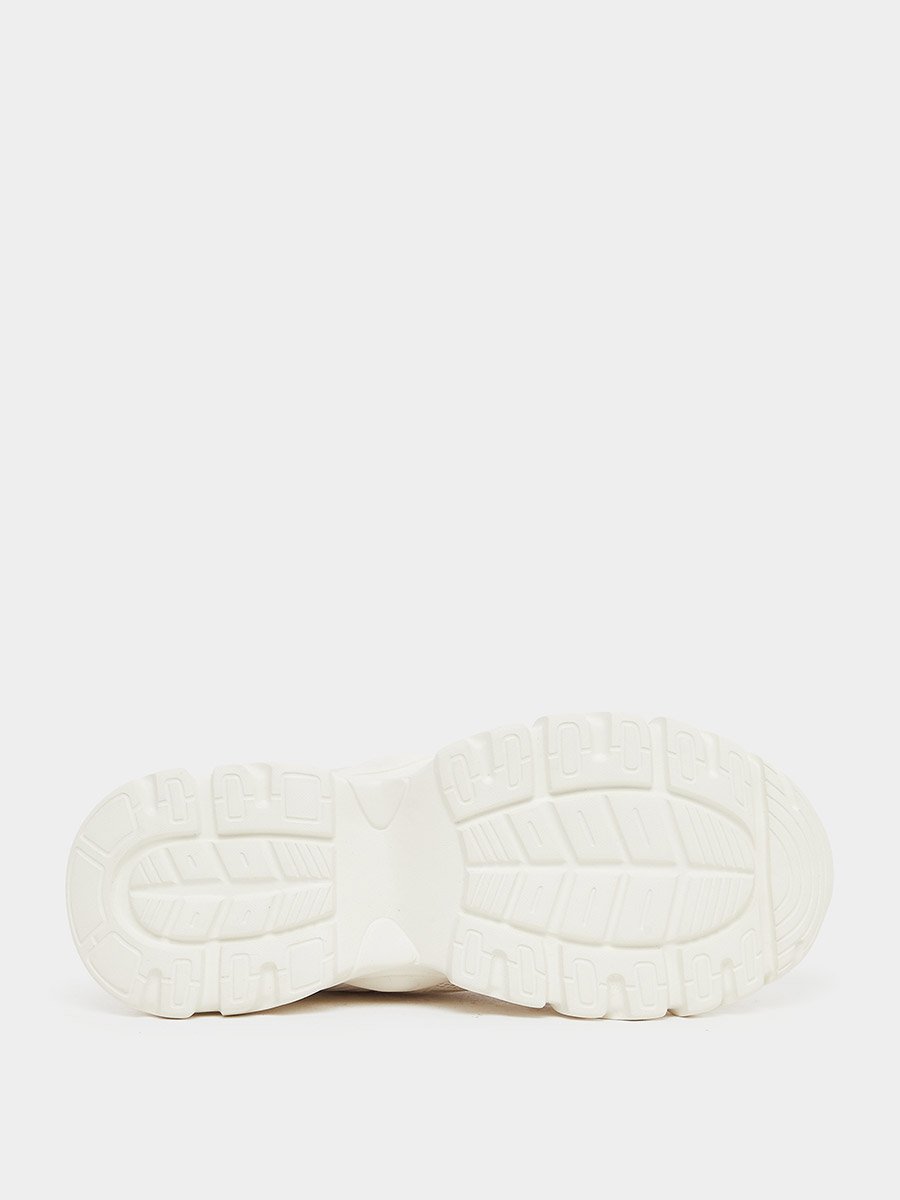 Chunky Sole Lace Up Panelled Sneakers