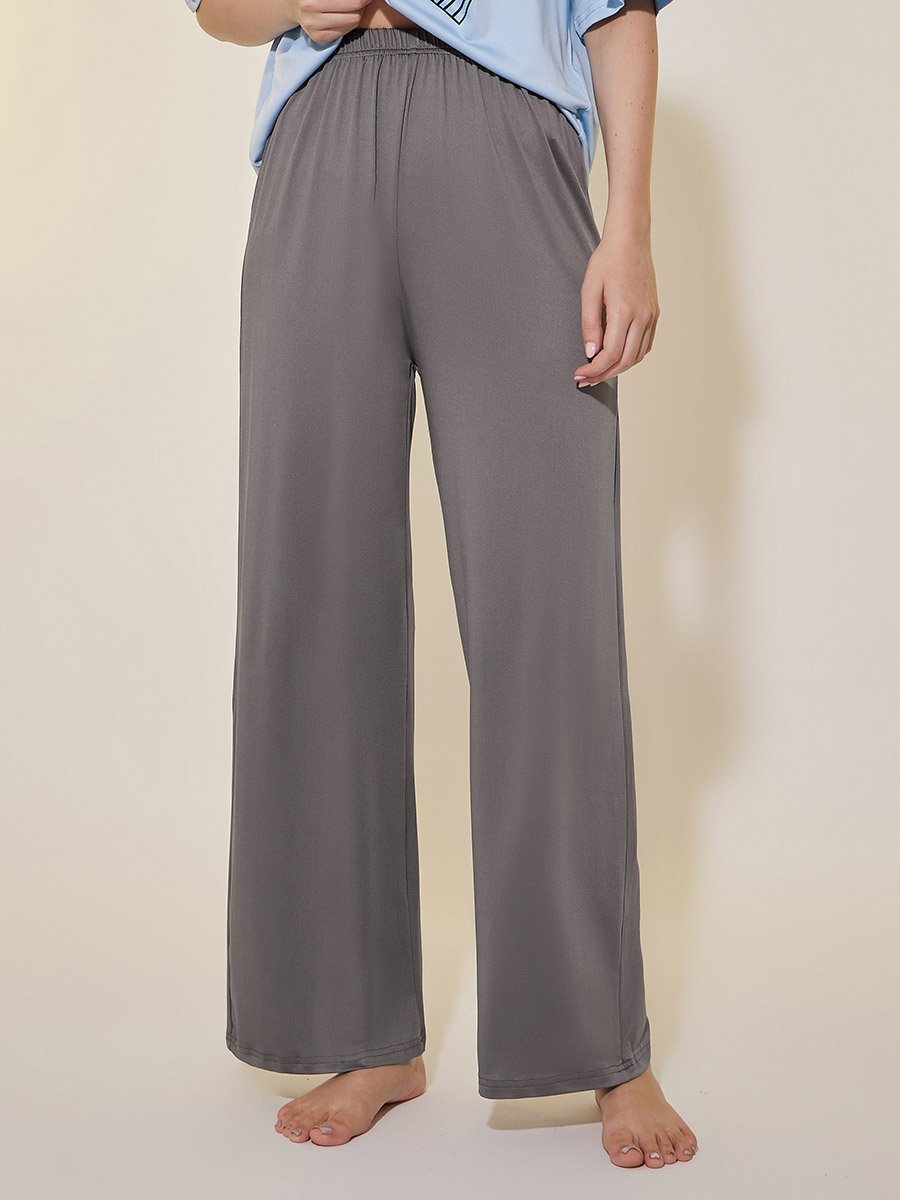 Graphic Print Oversize T-shirt and Pant Pajama Set