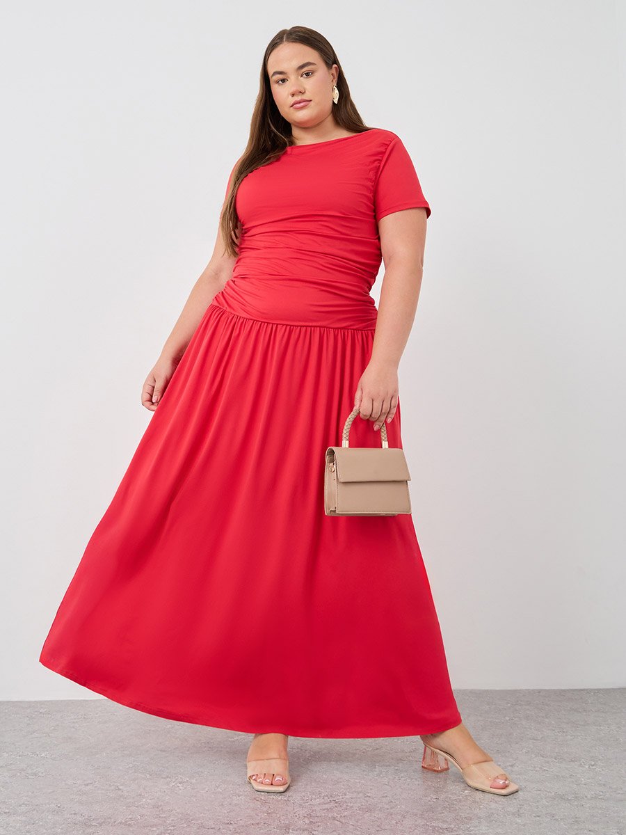 princess polly baby blue dress Plus Size Ruffle V-Neck A-Line Floor Length Evening Dress for Special  Occasions