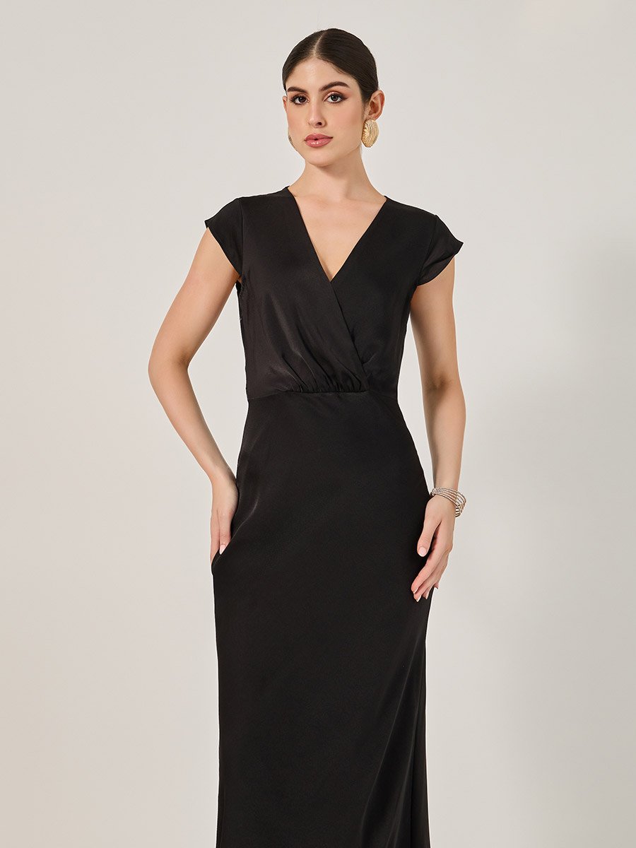 Plain Sleeveless A-Line Maxi Dress