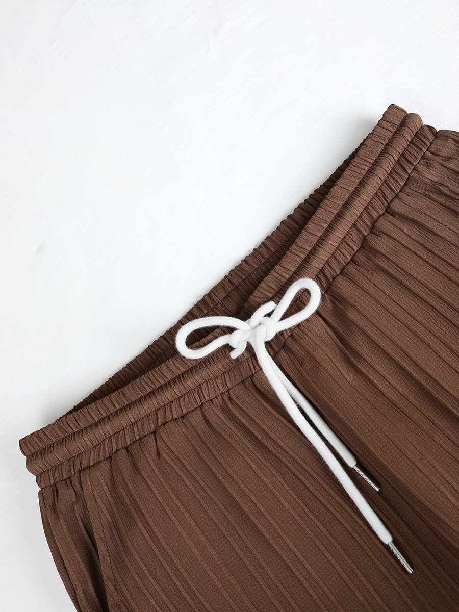 Solid Short Sleeve Shirt and Pants Co-Ords