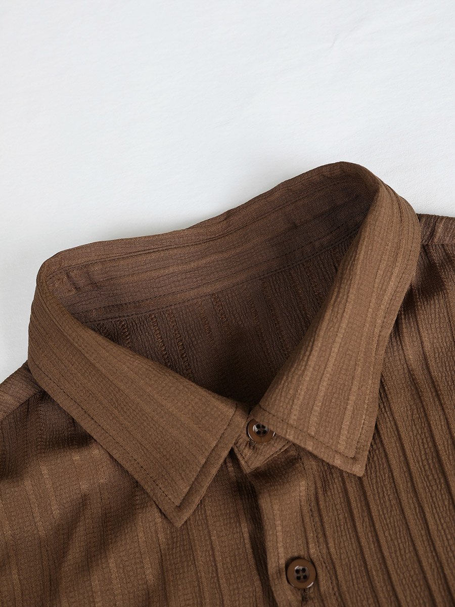 Solid Short Sleeve Shirt and Pants Co-Ords