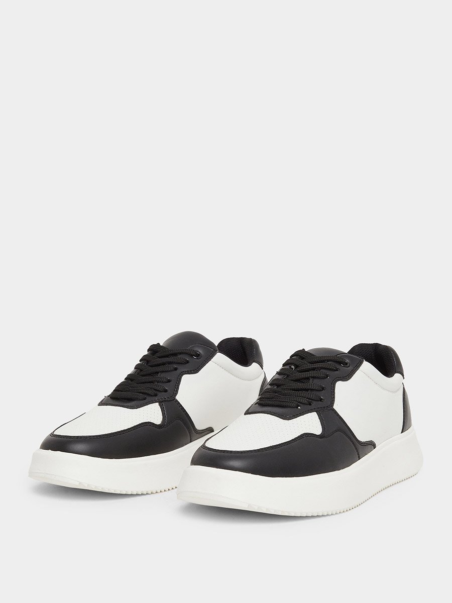Color Block Lace Up Sneakers