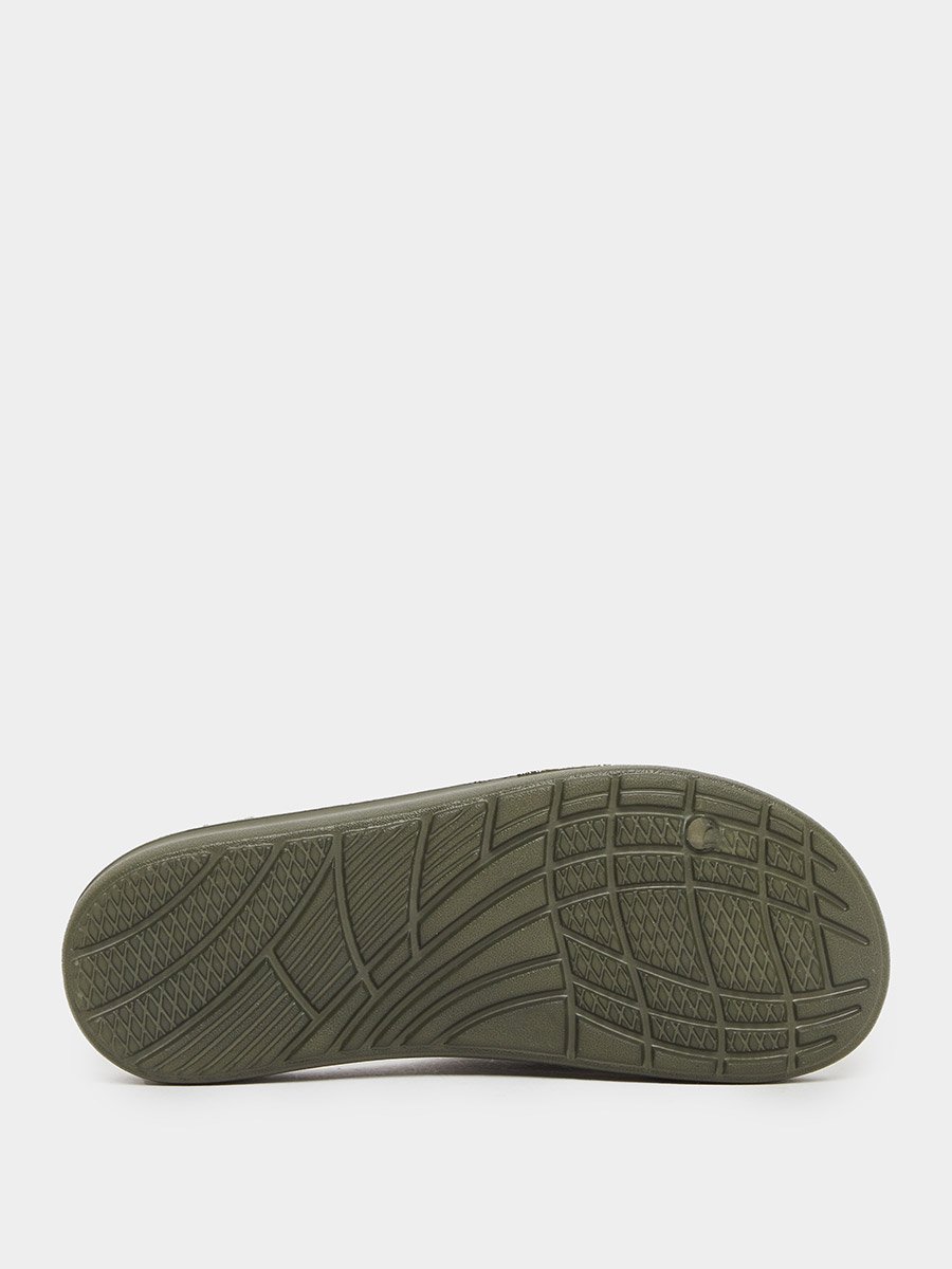 Abstract Textured Open Toe Slip-On Slides