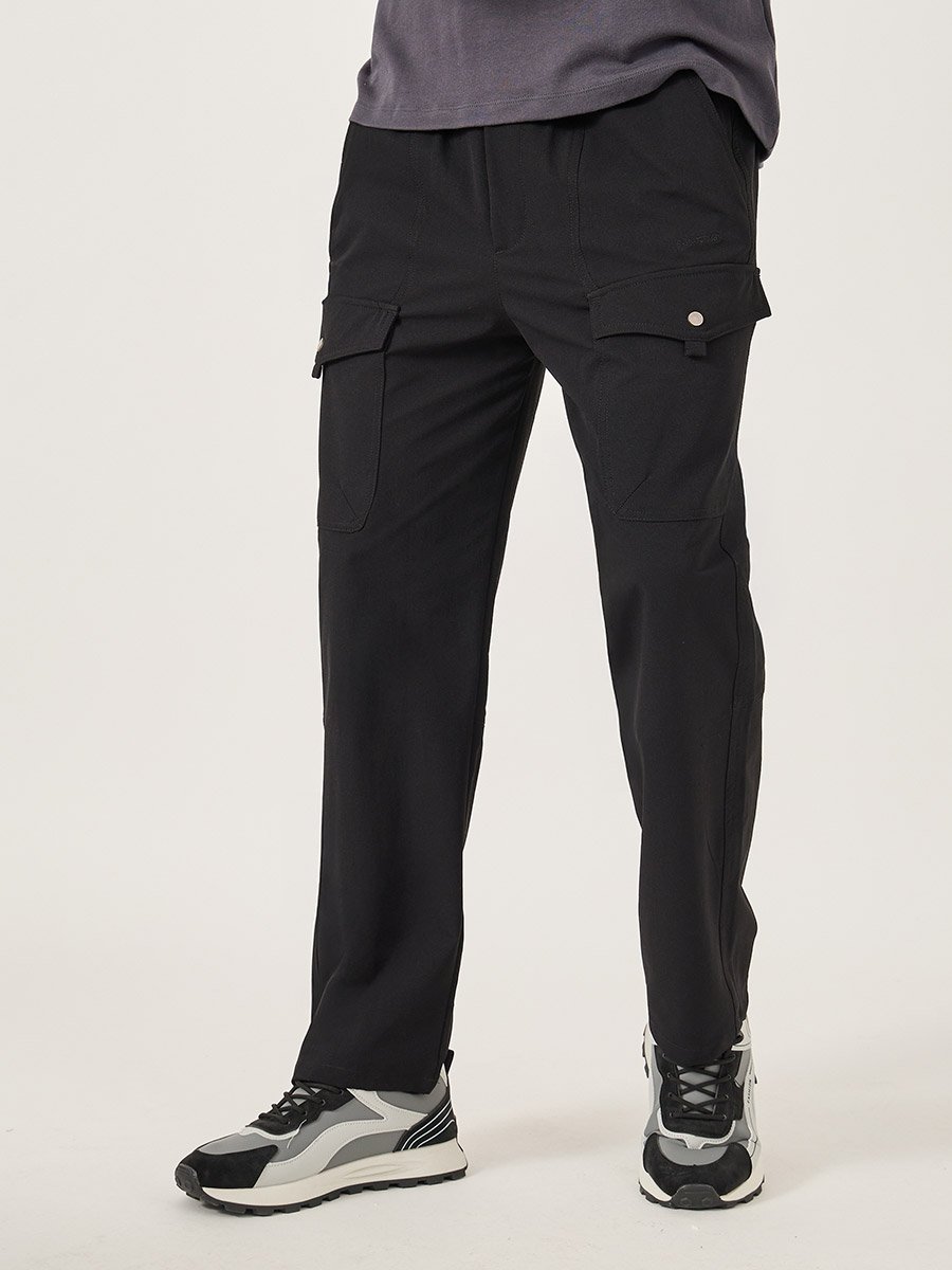 Mid Rise Straight Fit Track Pant with Drawstring