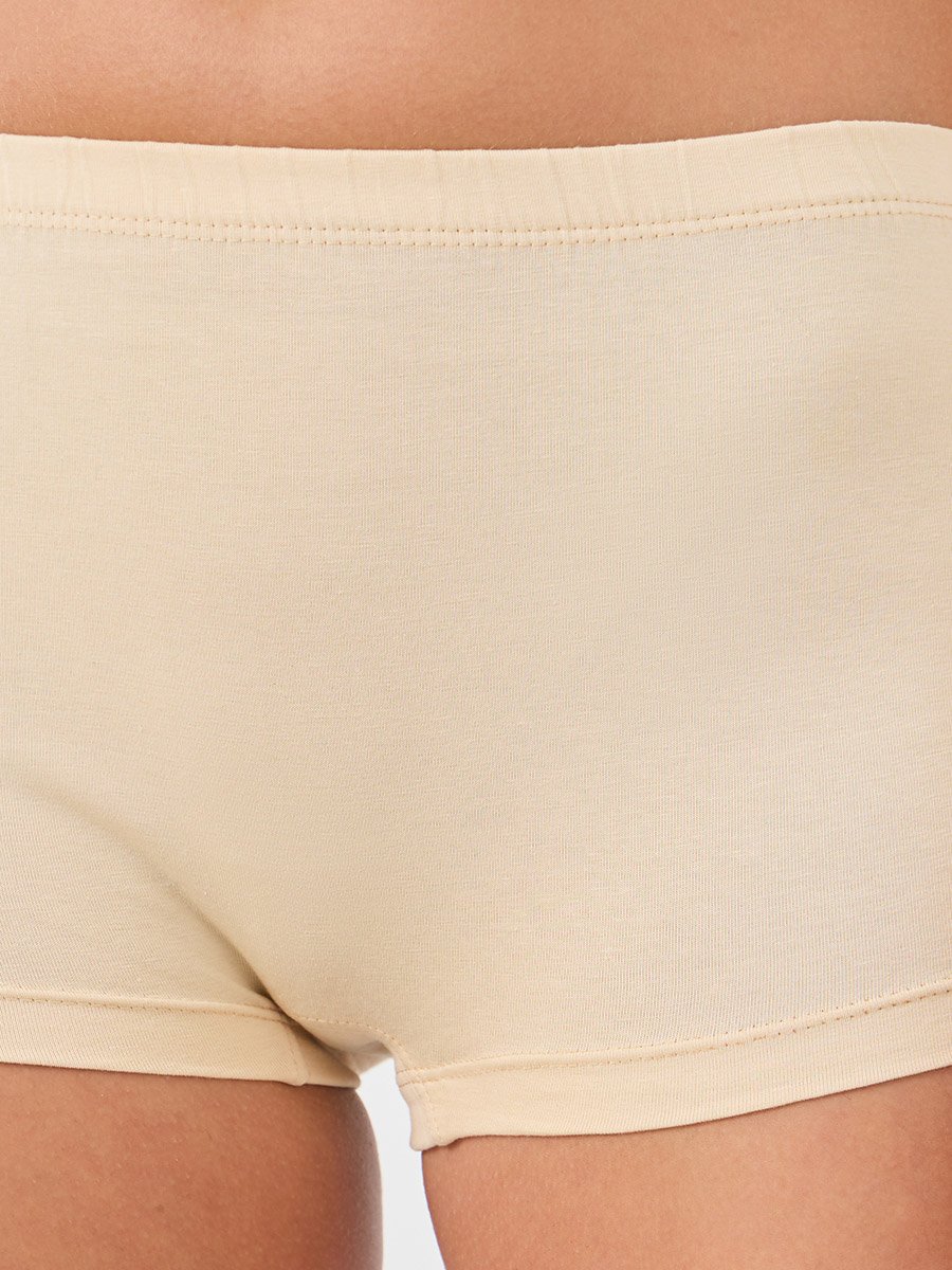 Set of 4 - Solid Cotton Elasticated Waist Boyshorts