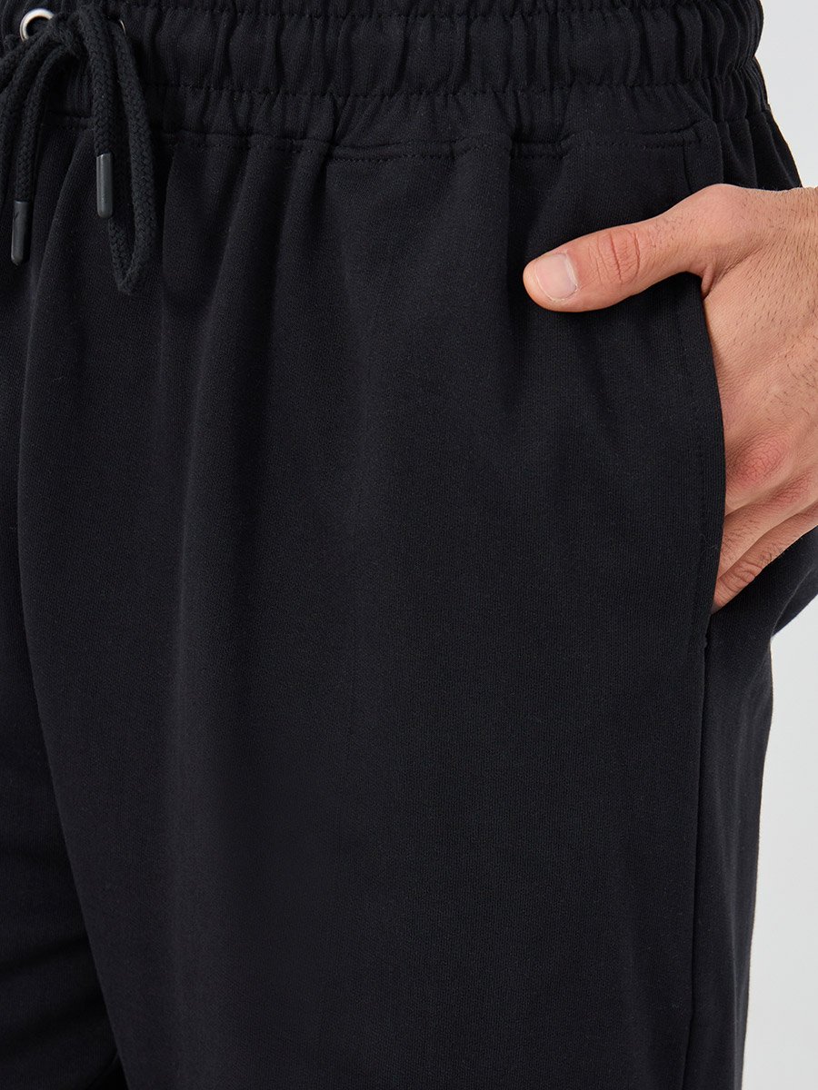 Back Slogan Print Cut and Sew Oversized Joggers with Drawstring