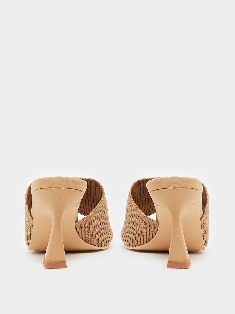 Textured Open Toe Stiletto Heel Sandals