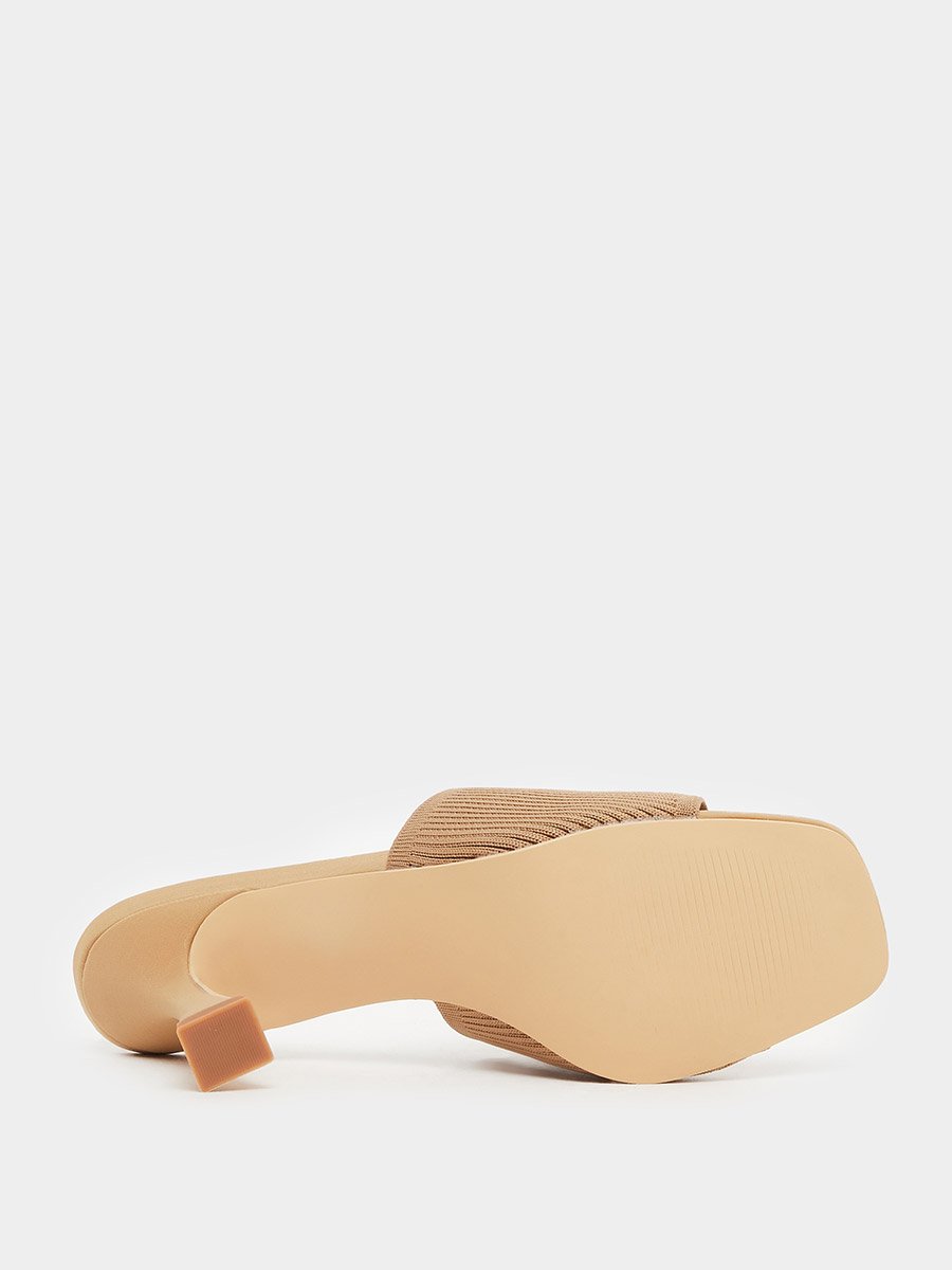 Textured Open Toe Stiletto Heel Sandals