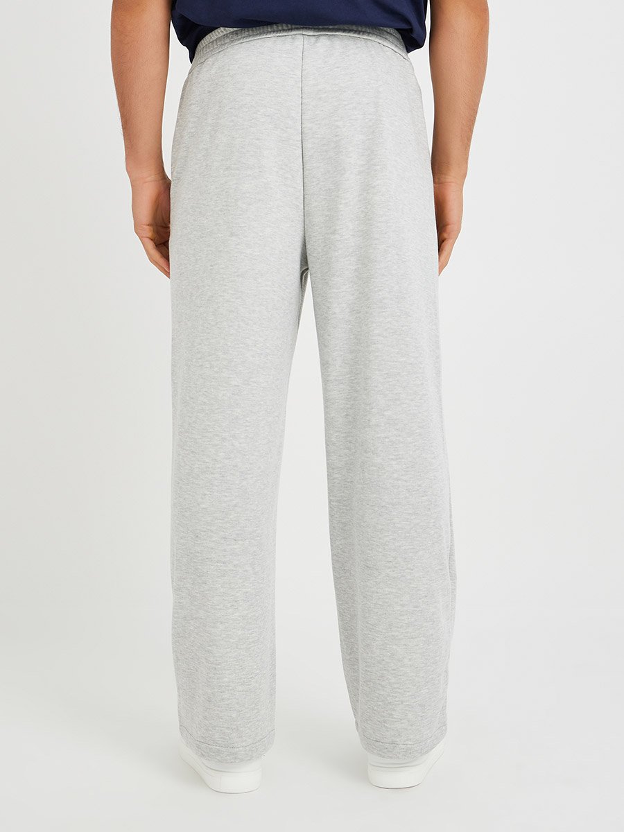 Embossed Oversized Open Hem Joggers with Drawstring