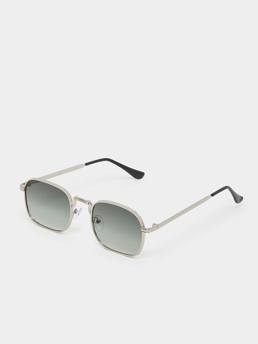Green Double Bridge Aviator Sunglasses