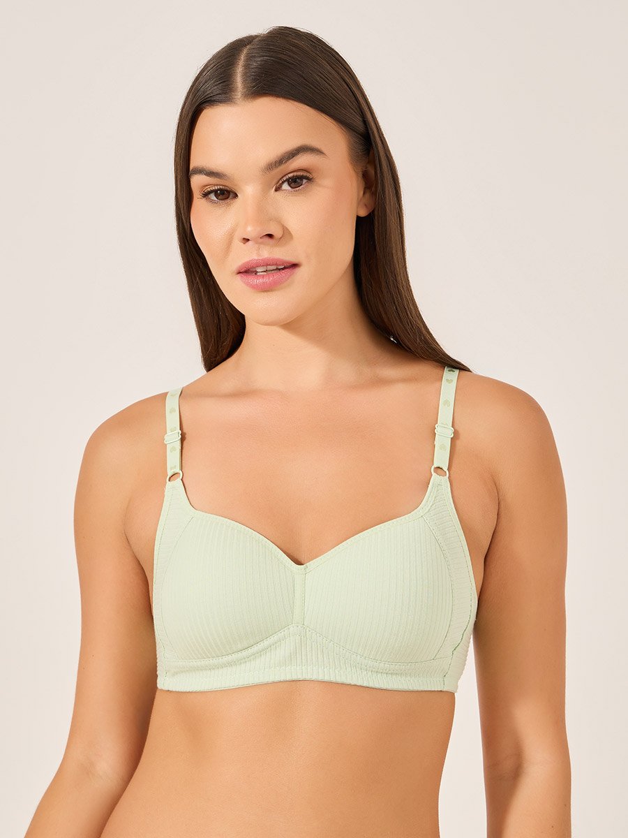 Pack of 3 - Cotton Comfort Rib Non Wired Padded T-shirt Bra