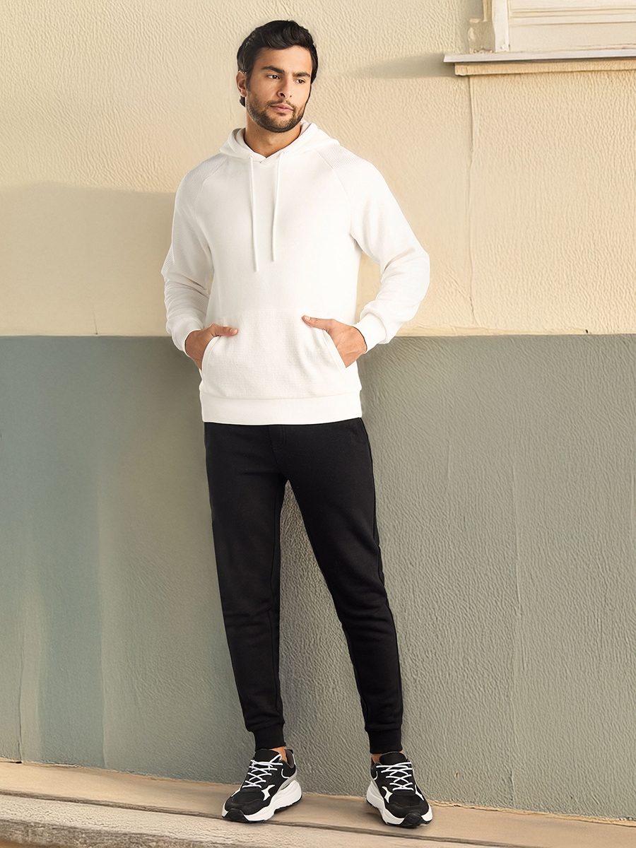 Panelled Ottoman Hooded Sweatshirt
