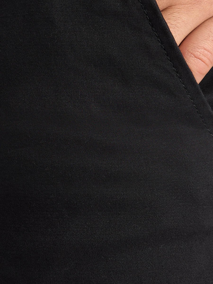 Full Length Chino Pants with Button Closure and Pocket Detail