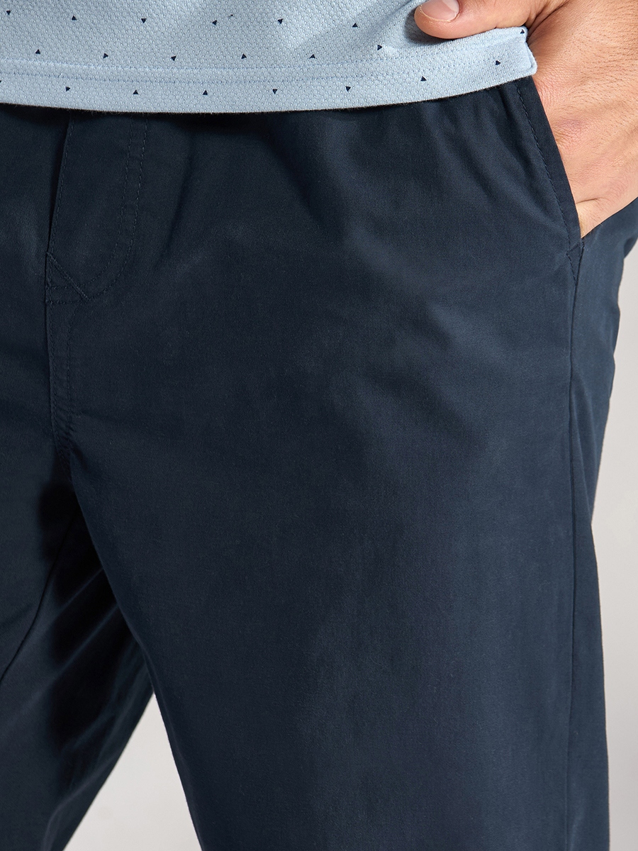 Plain Jog Pants with Pocket Detail and Drawstring Closure