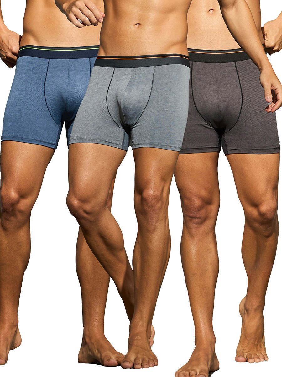 Pack of 3 - Solid 4-Way Stretch Trunks