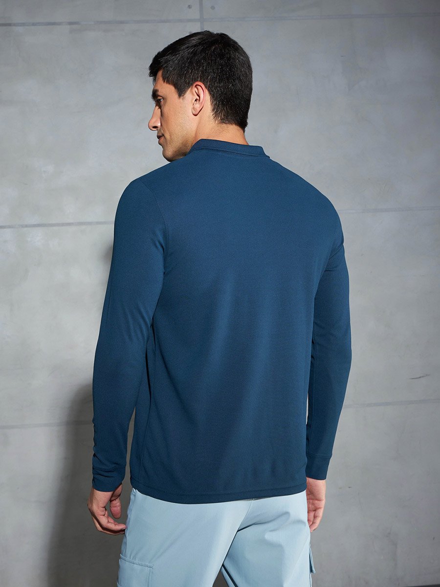 Solid Polo T-Shirt with Pocket Detail