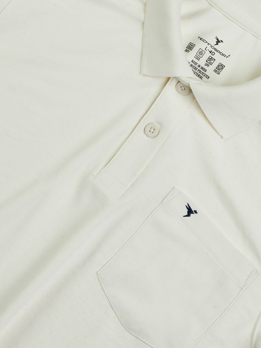 Solid Polo T-Shirt with Pocket Detail