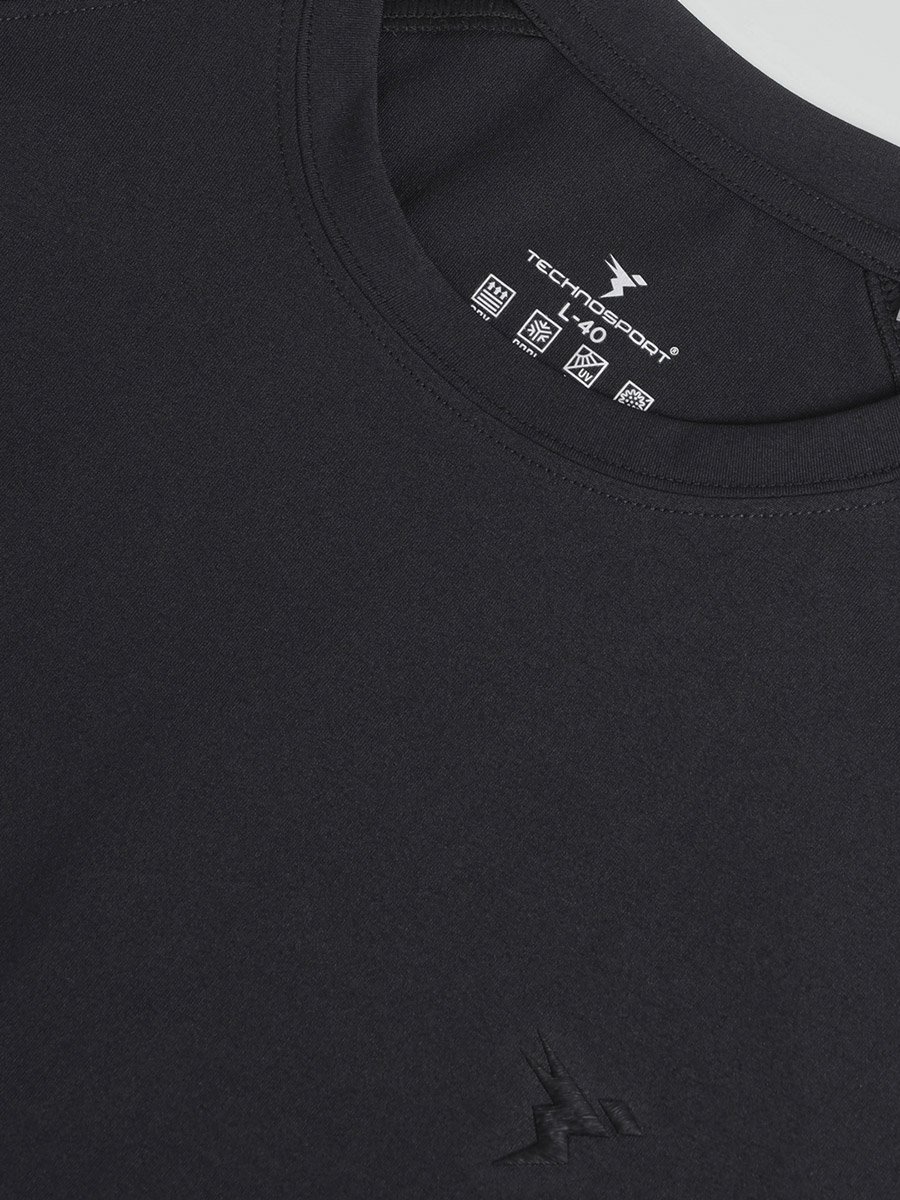 Solid Raglan Sleeves Round Neck T-Shirt