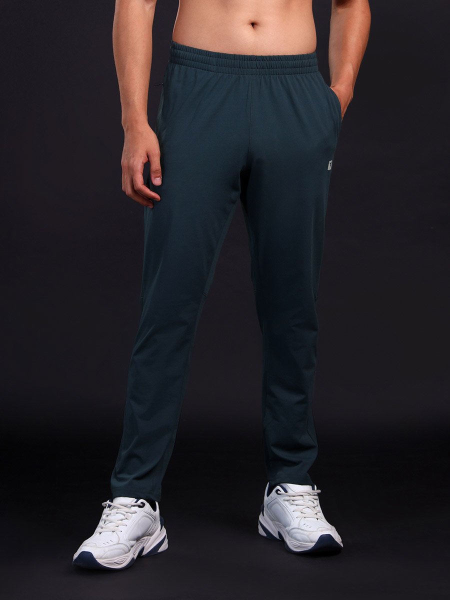 Solid Slim Fit Trackpants with Drawstring