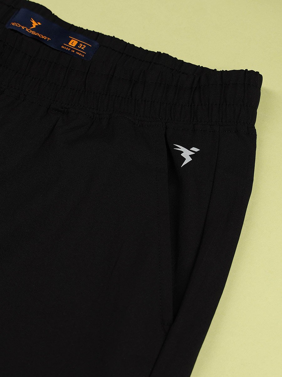 Men Solid Relaxed Fit Cargo Pants with TS FLEXI