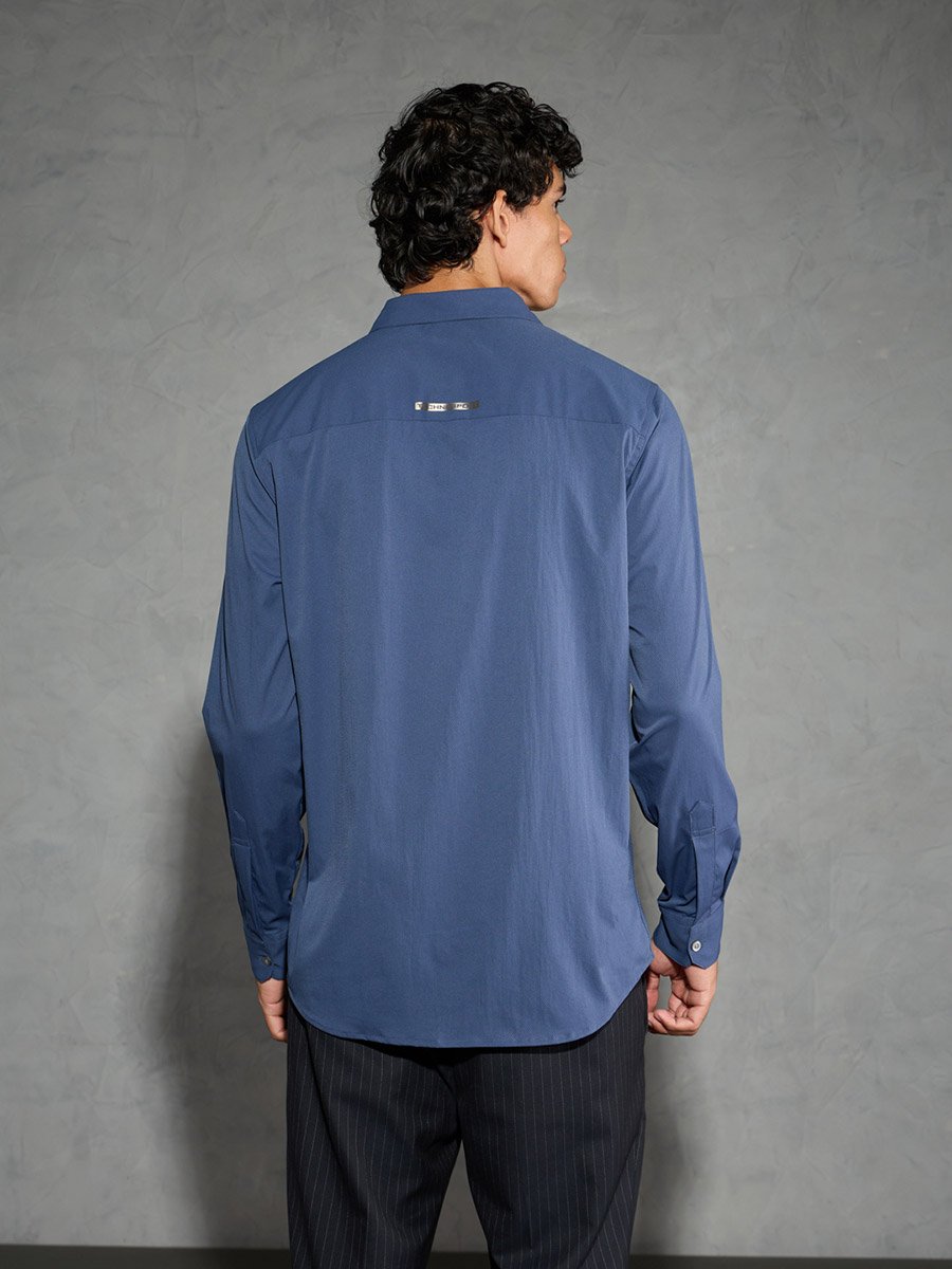 Solid Spread Collar Regular Fit Shirt