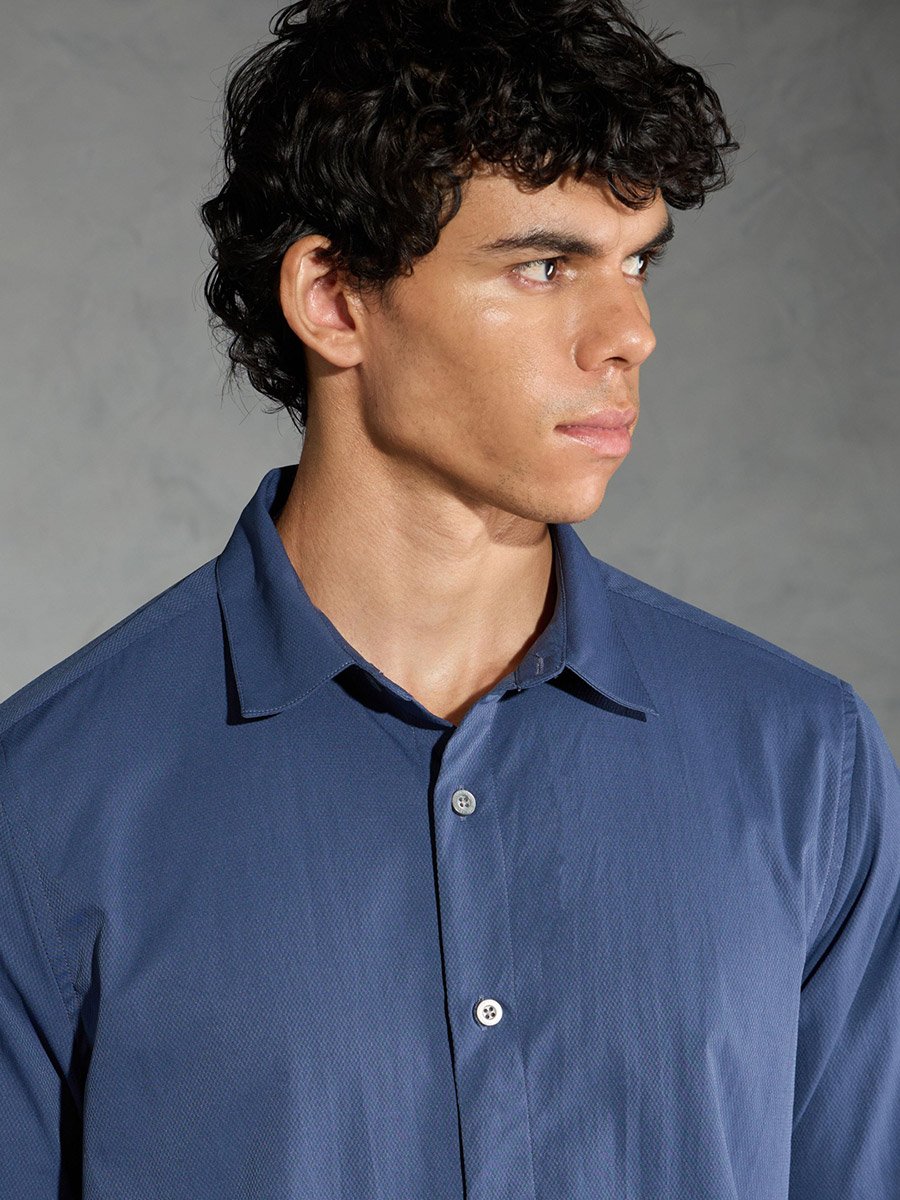 Solid Spread Collar Regular Fit Shirt